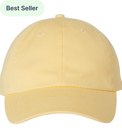 Custom Dad Hats by Valucap butter color