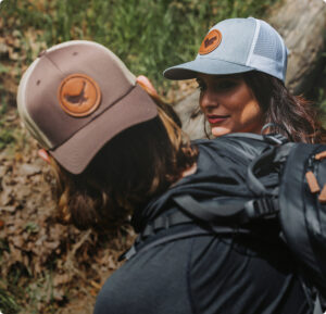 custom trucker hats with leather patch logo
