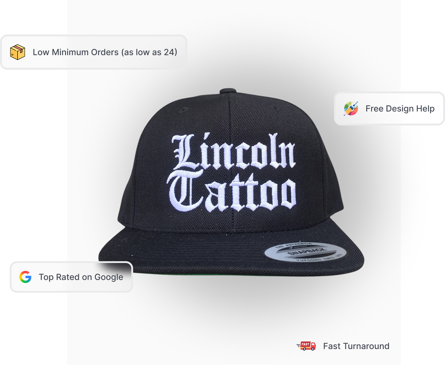 custom snapback hats with embroidered logos and patches