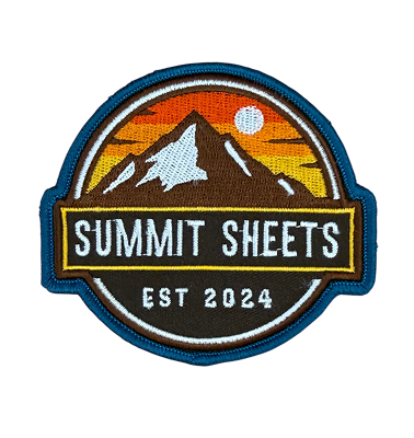 embroidered patch with stitched merrow border edge