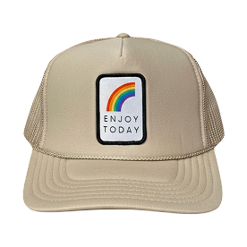 woven patch trucker hat