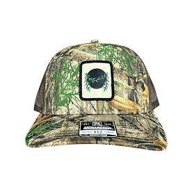 custom Richardson camo hat with woven patch