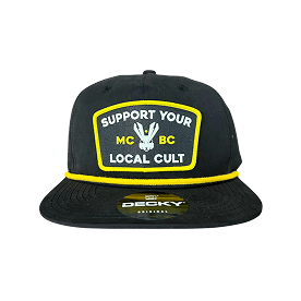 flatbill hat with embroidered patch