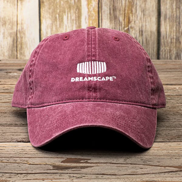 Maroon Dad hat with embroidery