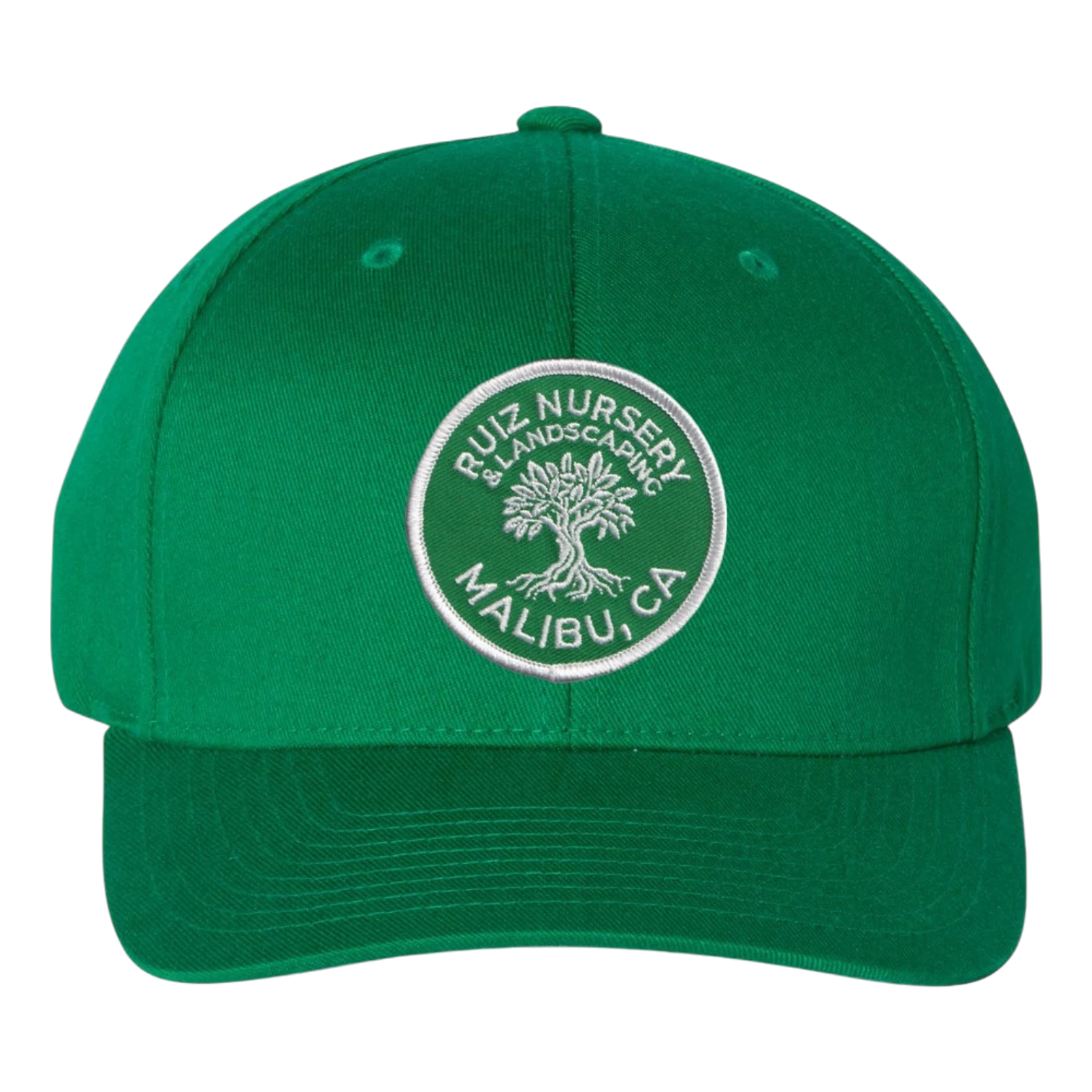 flexfit fitted hat with custom embroidered patch