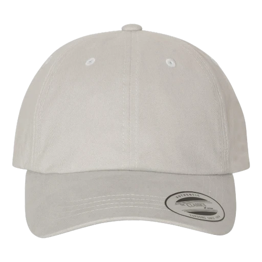 yp classics dad hat peached twill light grey 6245pt
