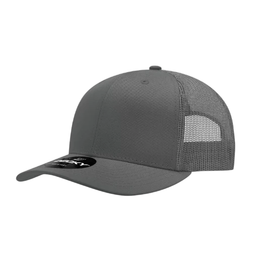 Decky 6021 classic trucker hat, blank mesh back cap for custom patches and embroidery