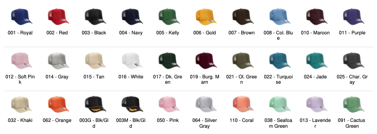 Otto 39-165 foam trucker hat available in 31 solid colors