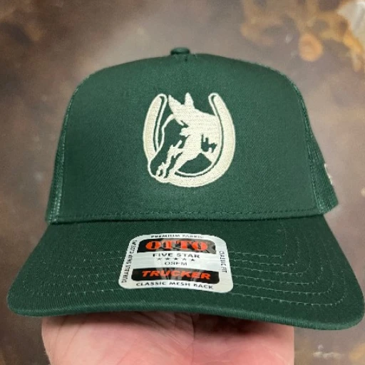 otto cap 5 panel twill trucker with embroidery