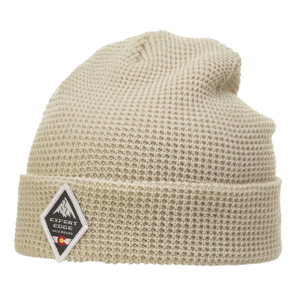 richardson 146 waffle knit beanie with woven patch