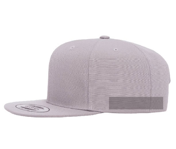 Long side embroidery placement on a custom snapback