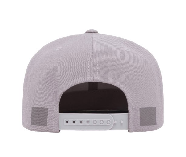 Left and right of back embroidery placement on a snapback