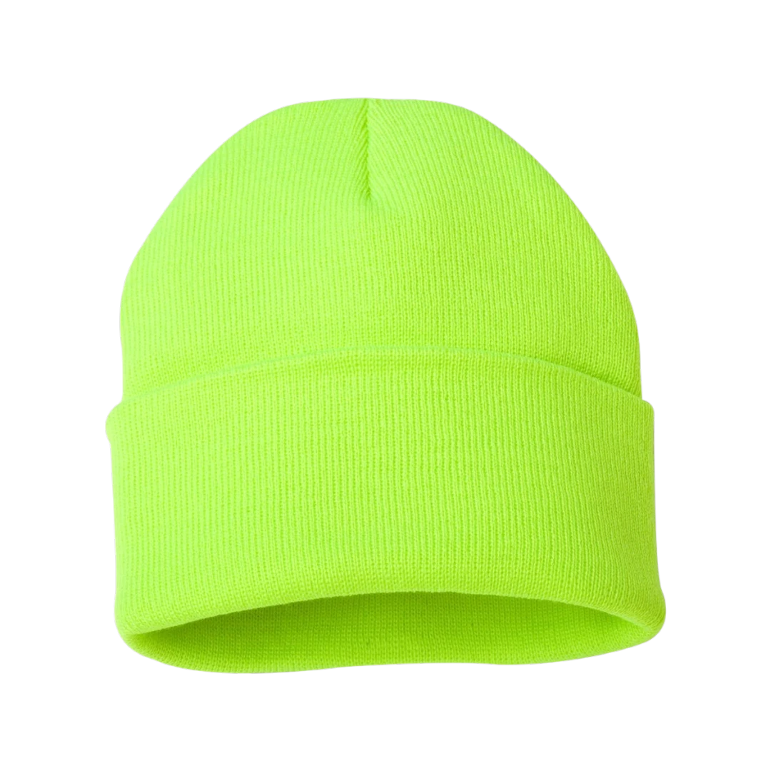 Sportsman SP12 cuff Beanie in safety yellow