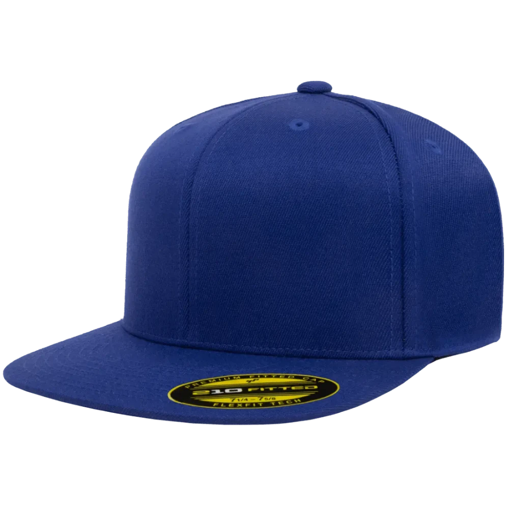 royal flat bill premium fitted hat, Flexfit 6210