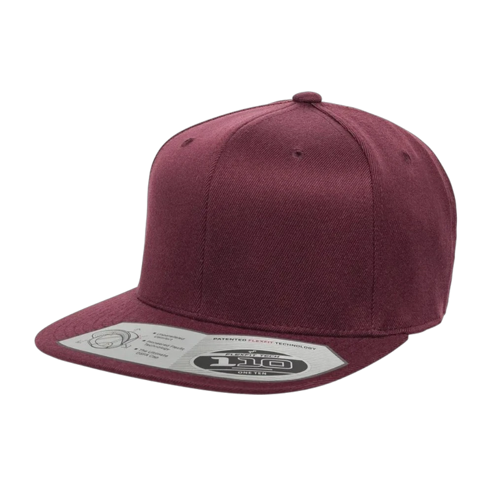 maroon Flexfit 110F stretch snapback hat