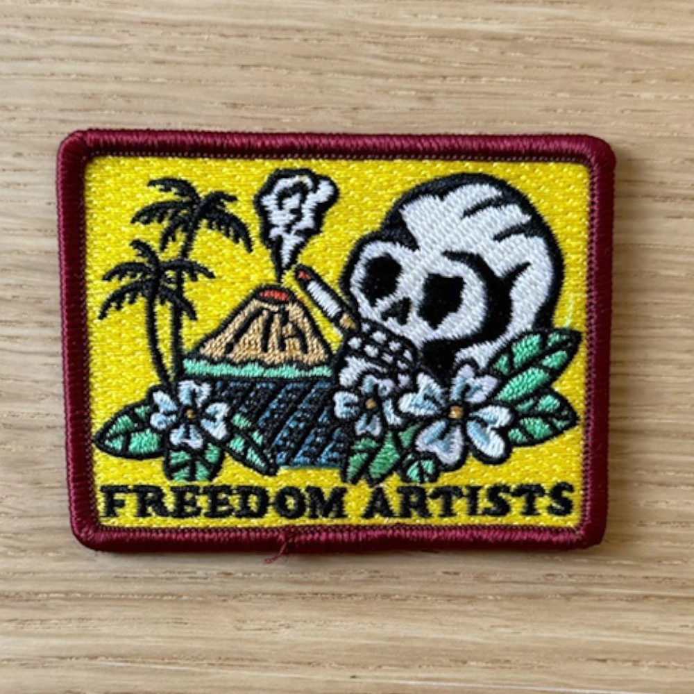 100 percent embroidered patch with full stitch coverage