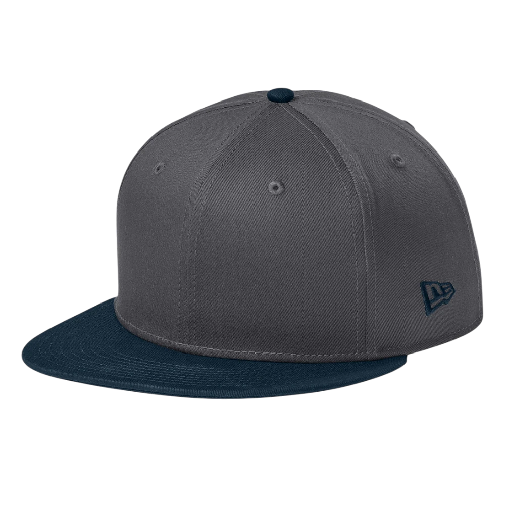 charcoal and deep navy New Era NE400 flat bill snapback hat