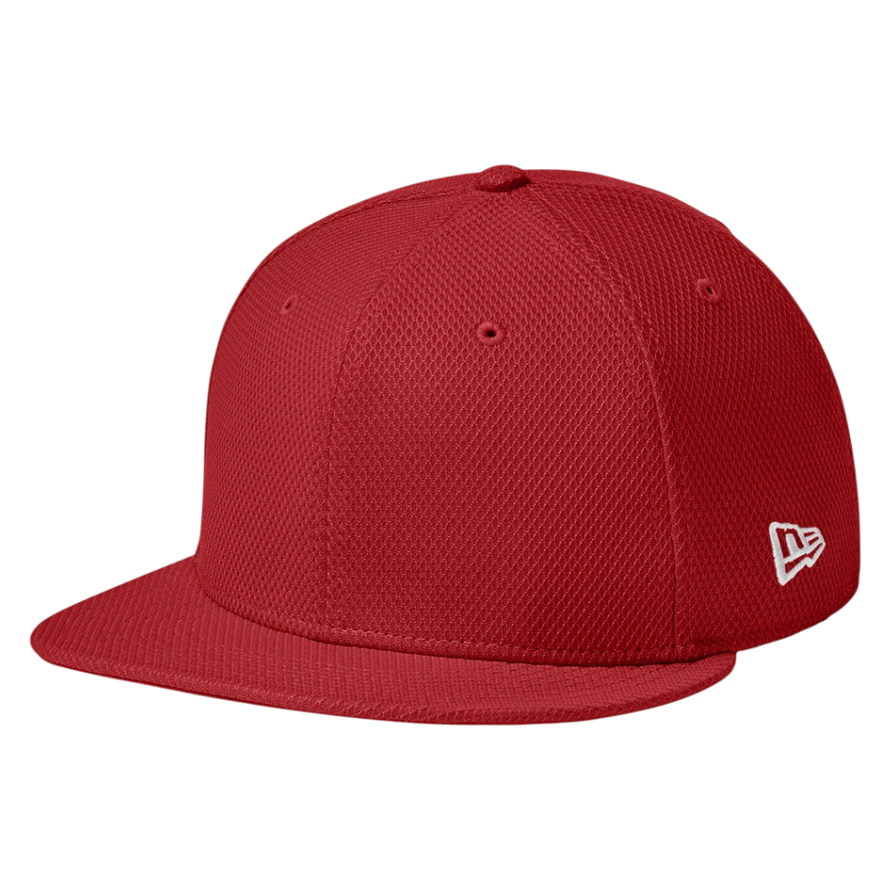 scarlet New Era NE404 Diamond Era flat bill snapback hat