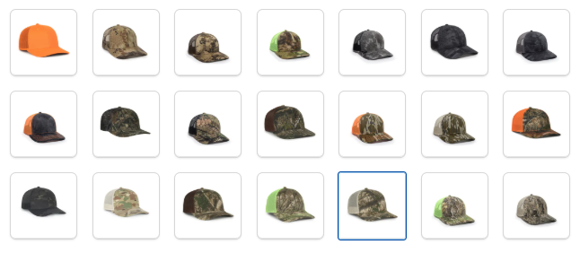 Outdoor Cap OC771CAMO camo colorway options
