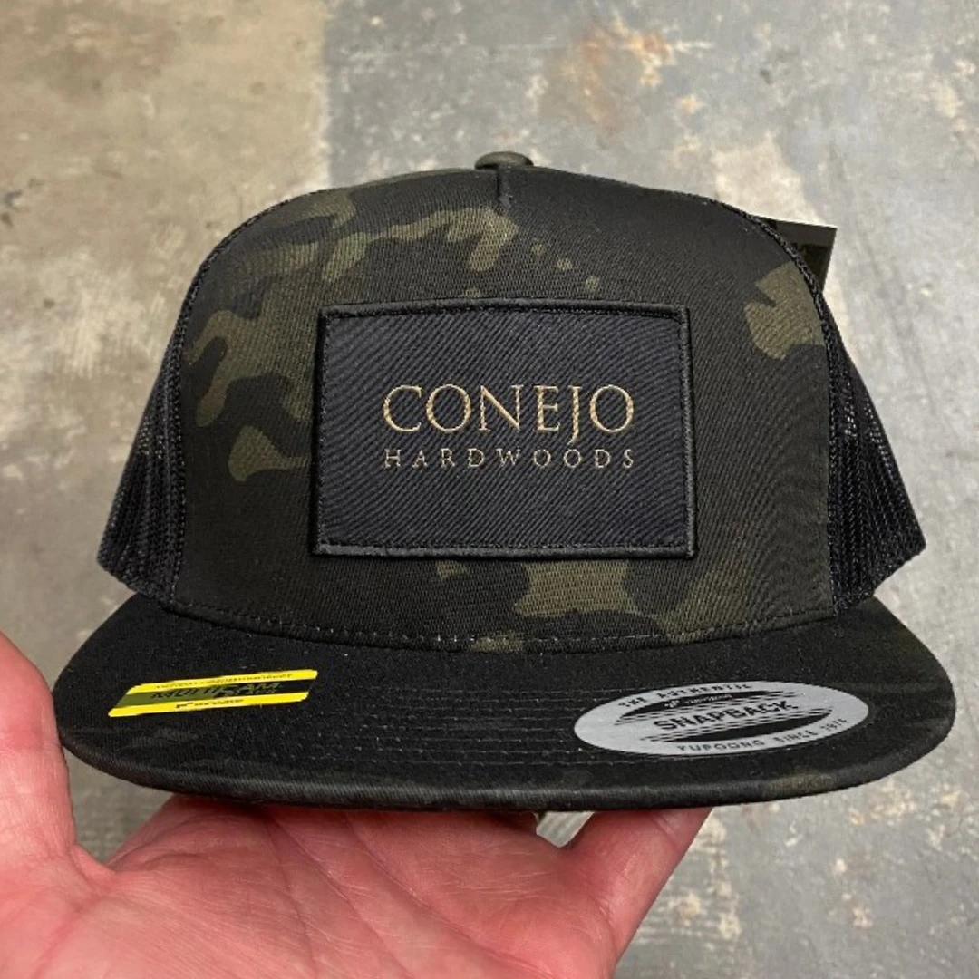 yupoong 6006 multicam 5 panel front trucker with patch