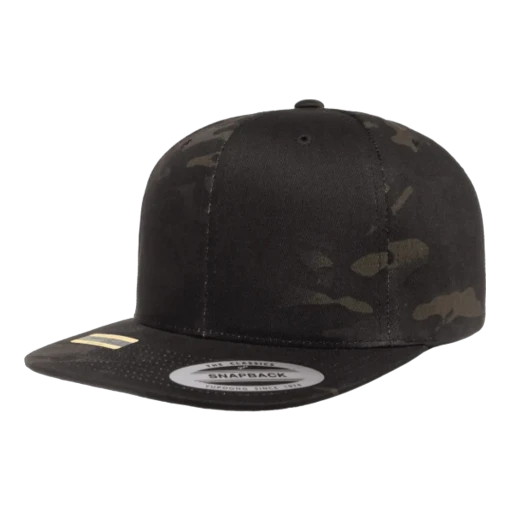 Yupoong 6089M MultiCam Black camo flat bill snapback
