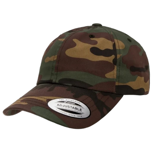 Yupoong 6245CM green camo dad hat