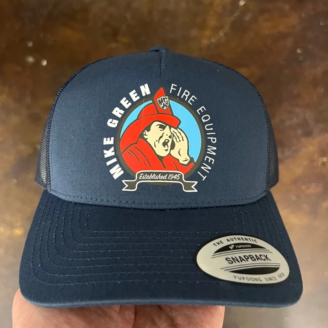 yupoong 5 panel trucker 6506 retro with printed logo